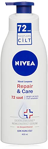NIVEA Repair & Care Body Lotion (400ml),Intensive Pflege und Reparaturende Körperlotion, straffende und trockene Haut 72 Stunden Entspannung im Sale
